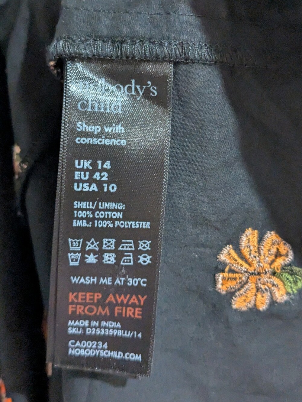 Nobody's Child Tessie Floral Embroidery Dress - Picture 6 of 8